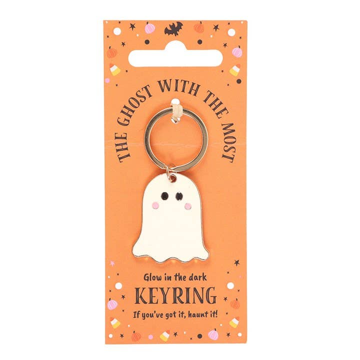 Ghost With The Most Glow in the Dark Halloween Keyring