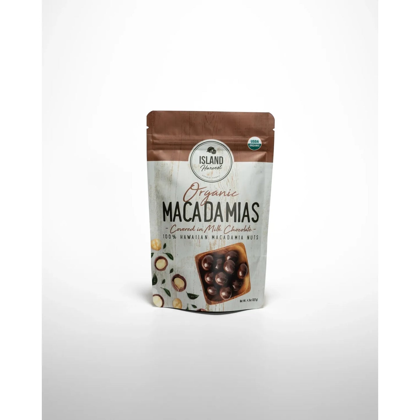 Organic Macadamias with Milk Chocolate (4.5 oz)