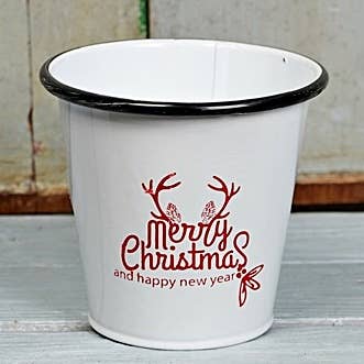 Holiday Enamel Bucket