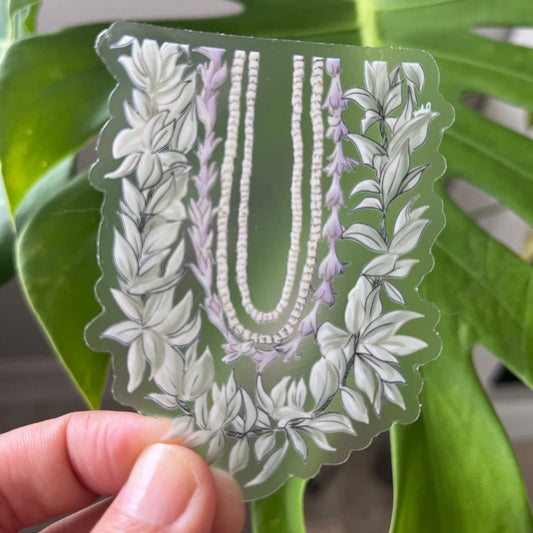 Hawaii Pua x Hana Lei Clear Sticker