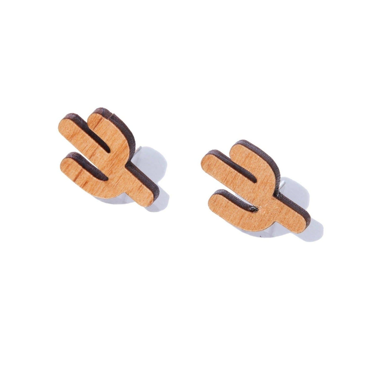 Cactus Wood Earrings