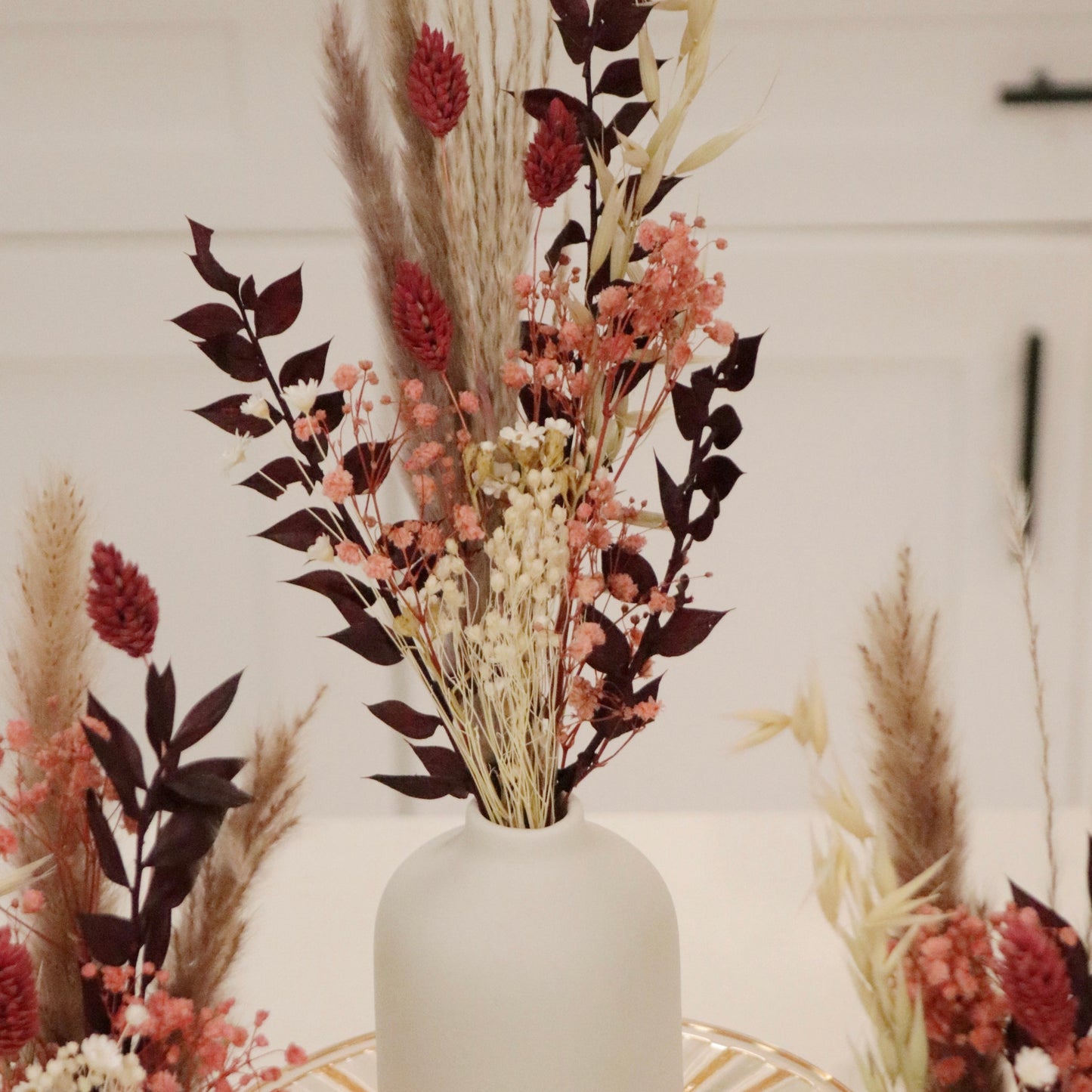 Burgundy Dried Flower Arrangement