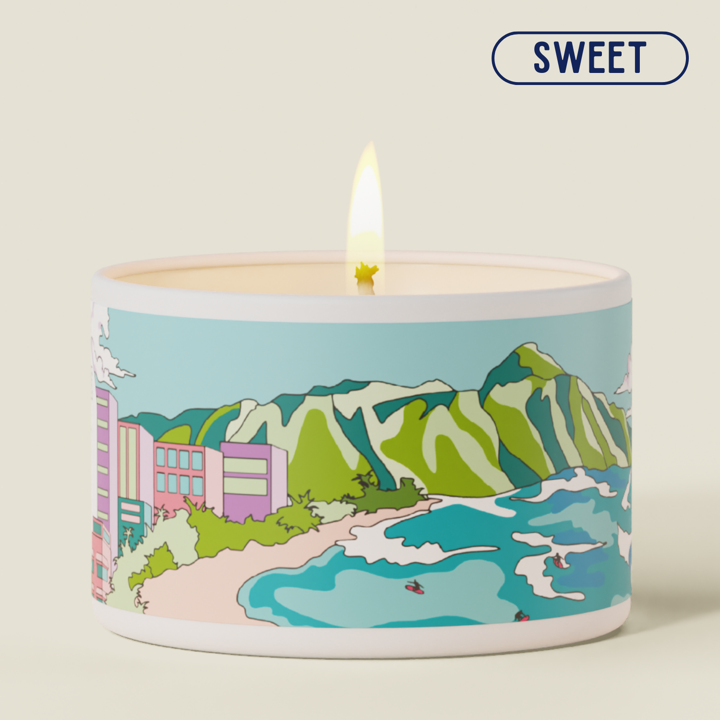 Waikiki Beach Candle