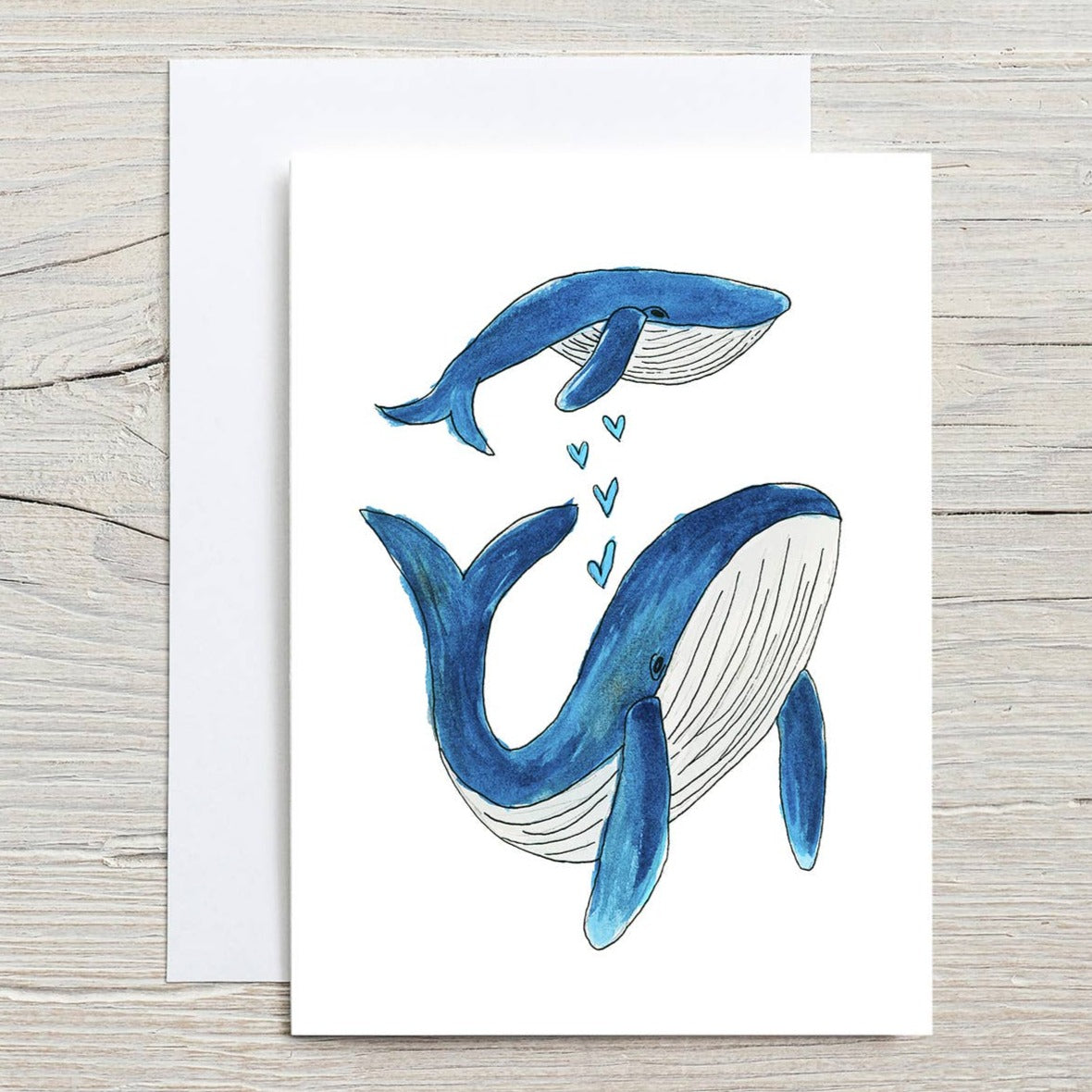 Mama & Baby Whale Greeting Card