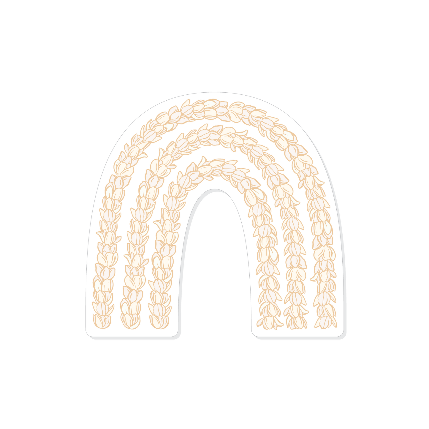 Pikake Lei Bow Vinyl Sticker