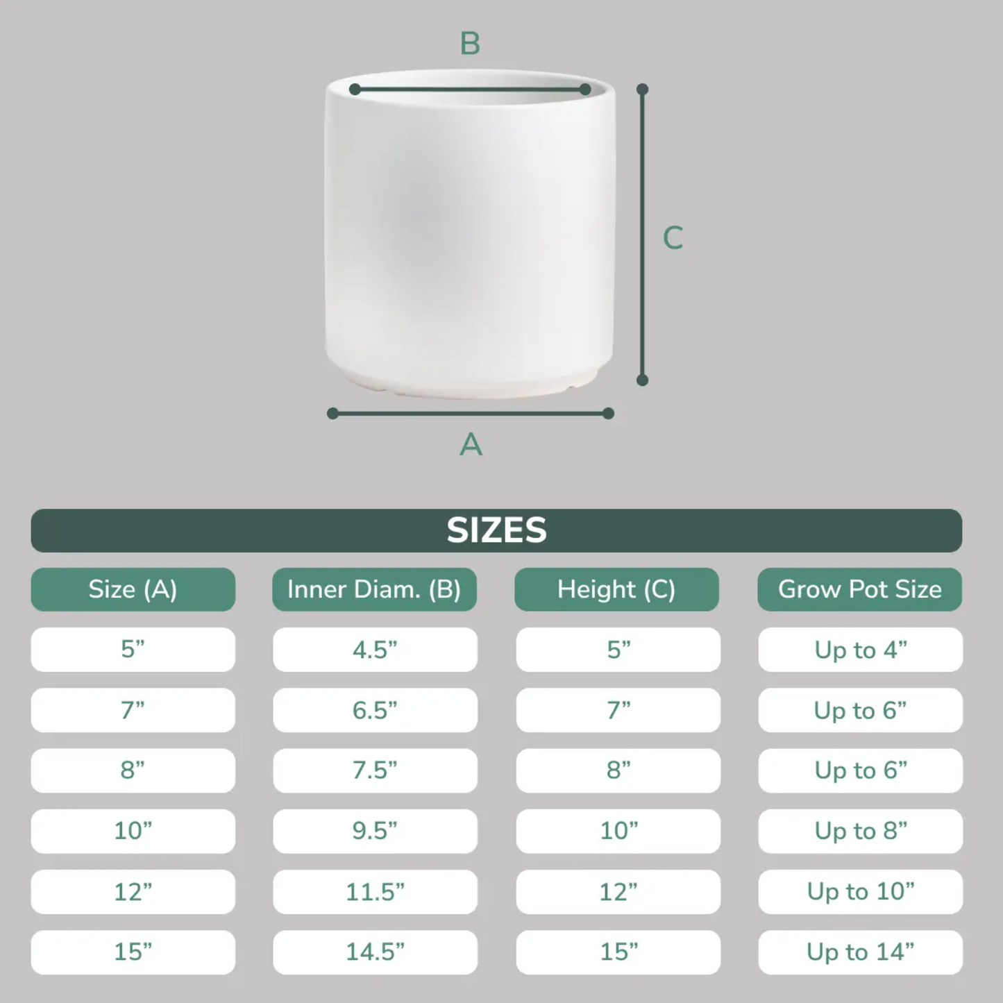 Ceramic Cylinder Planter