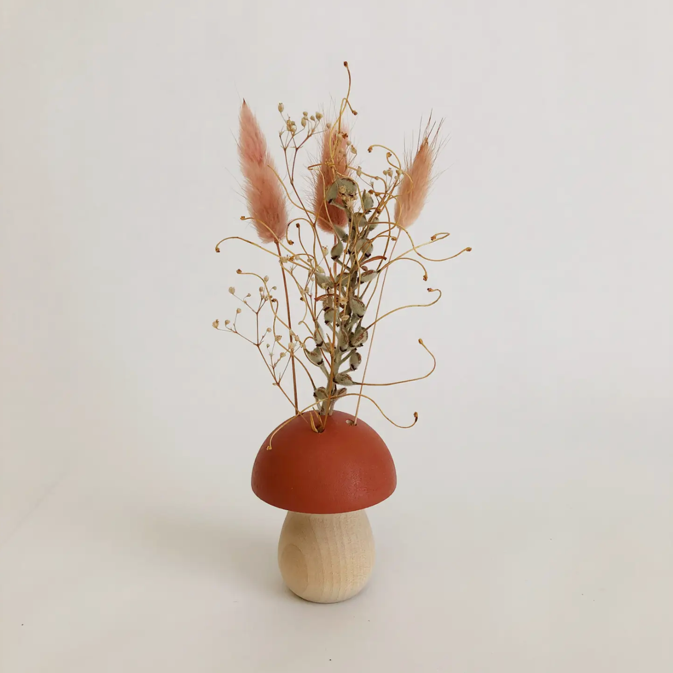 Mini Mushroom Dried Flower+ Ikebana Vase