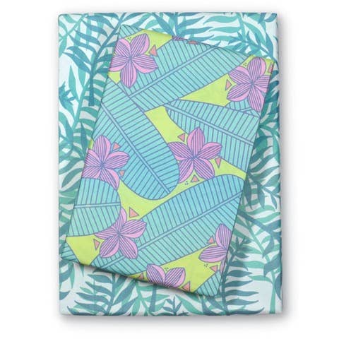 Plumeria/ Palms Double-sided Eco Wrapping Paper