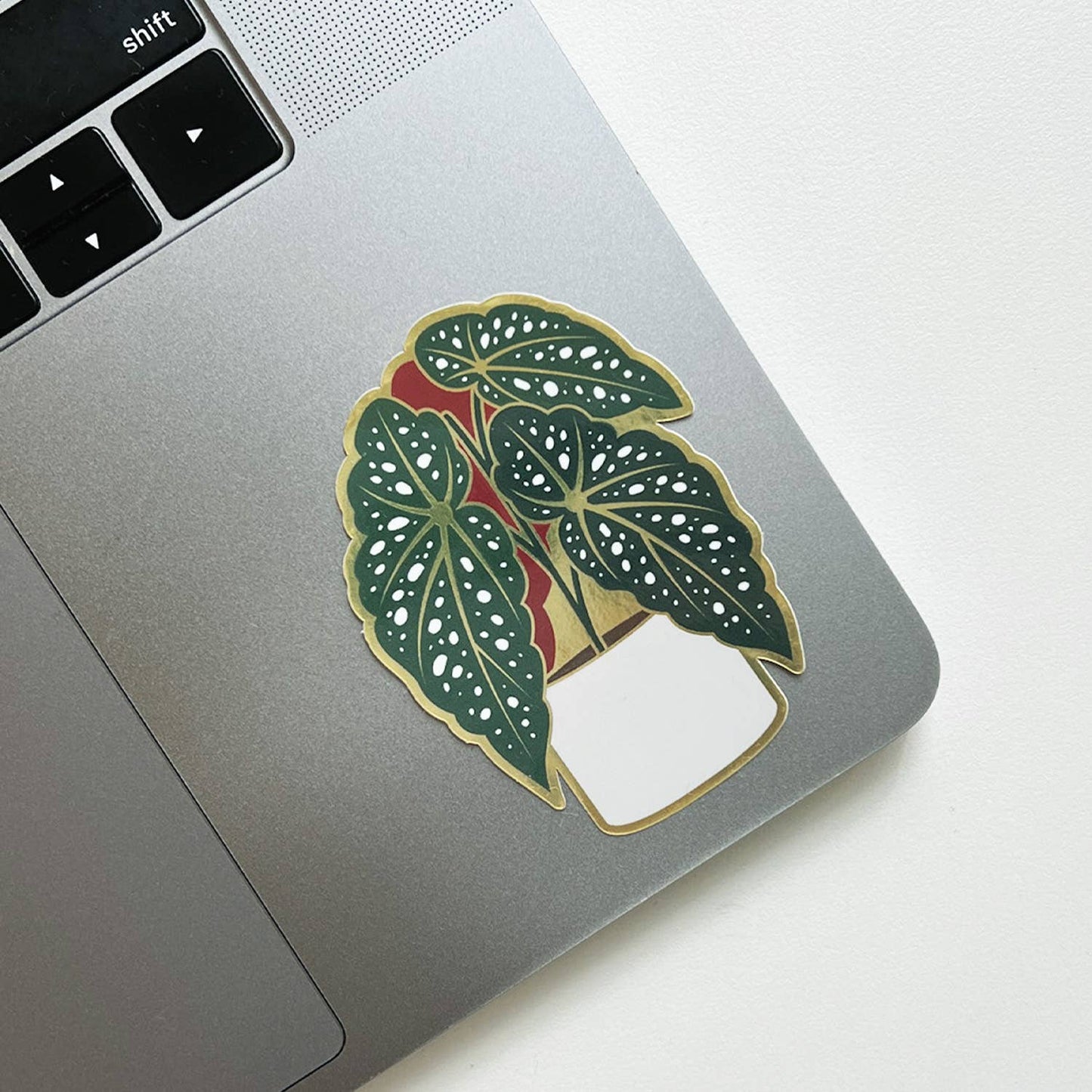 Begonia Sticker | Luxe Metallic Gold Sticker