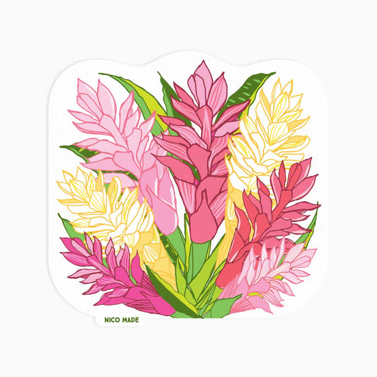 Ginger Blooms Sticker