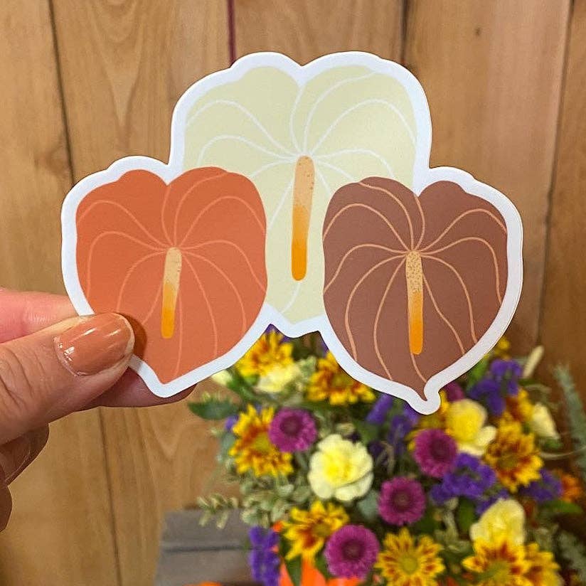 anthurium hilo Anthurium Trio Sticker