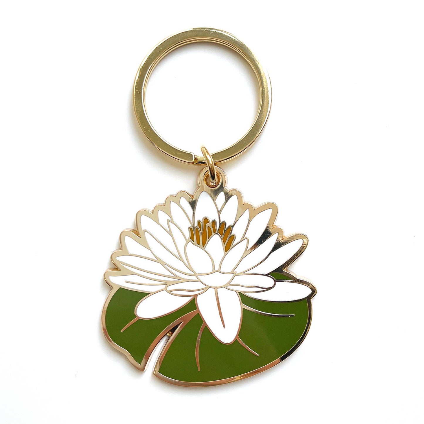 Lillian Water Lily Flower Keychain | Garden Gift