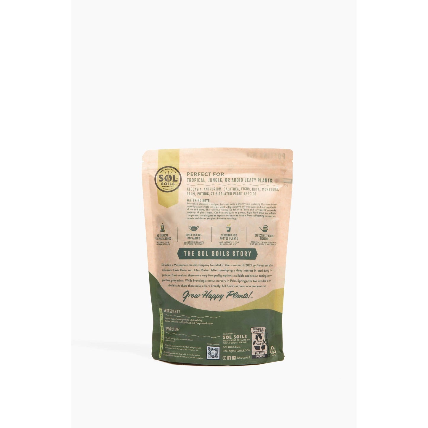 Soil (1Qt) Houseplant Chunky Mix (Aroid/Tropical Soilless)