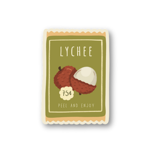 Lychee Seed Packet Sticker