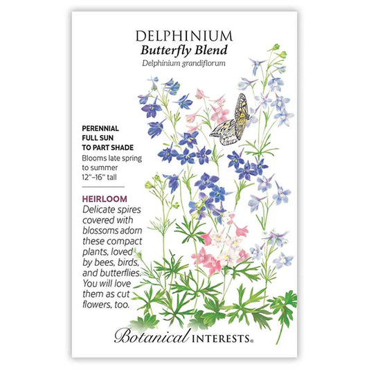Delphinium seeds, "Butterfly Blend"