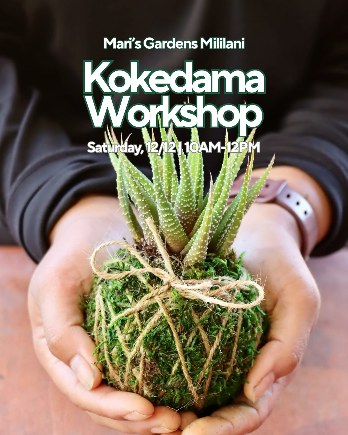 12/12 Kokedama Workshop (Mililani)