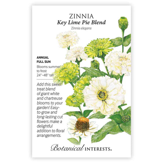 Zinnia seeds, "Key Lime Pie Mix"
