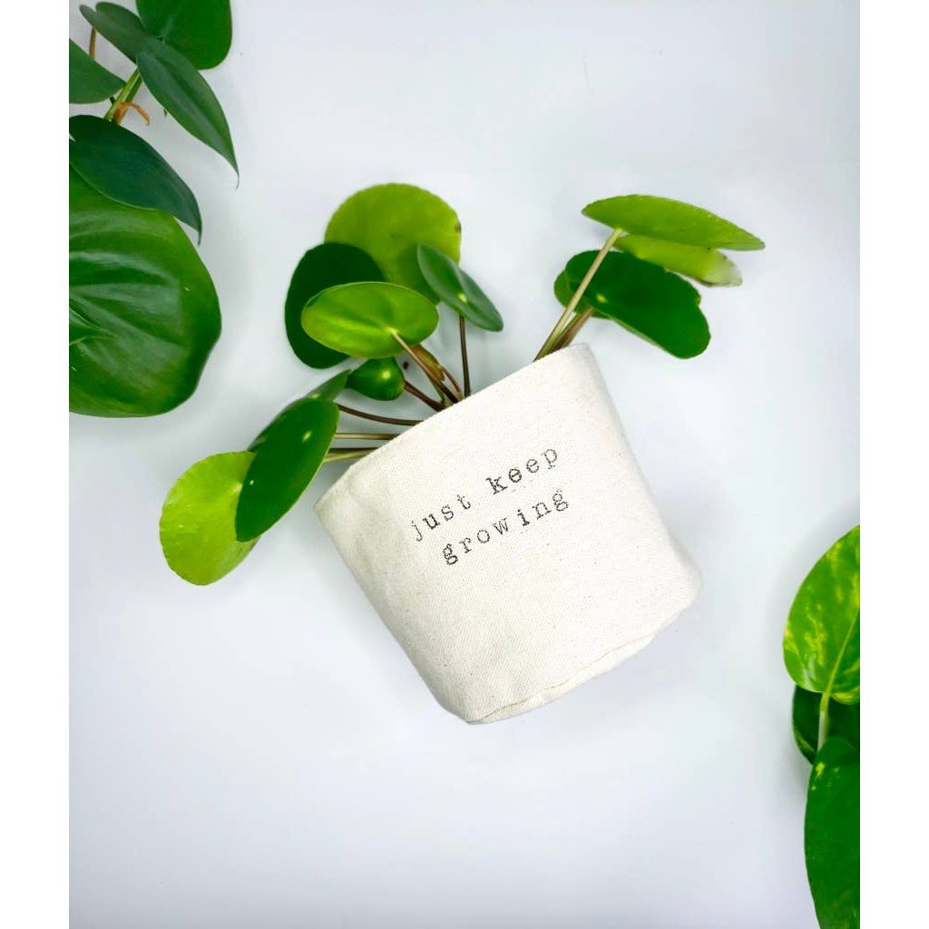 Just keep growing Canvas Plant Pot Cover