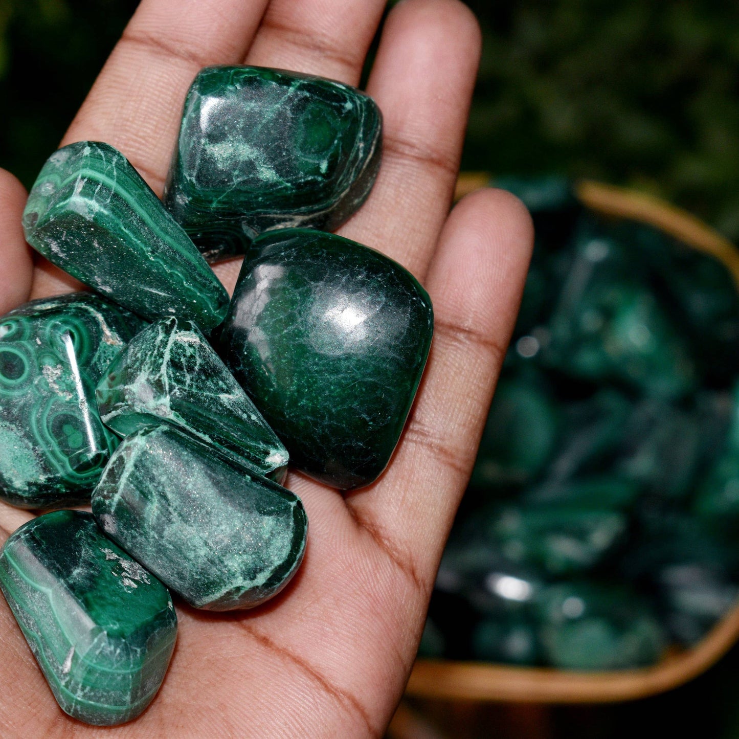 Malachite Tumbled Stones