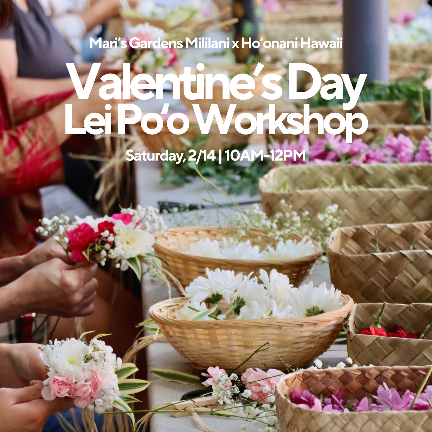 2/14 Valentine's Lei Po’o Workshop (Mililani)