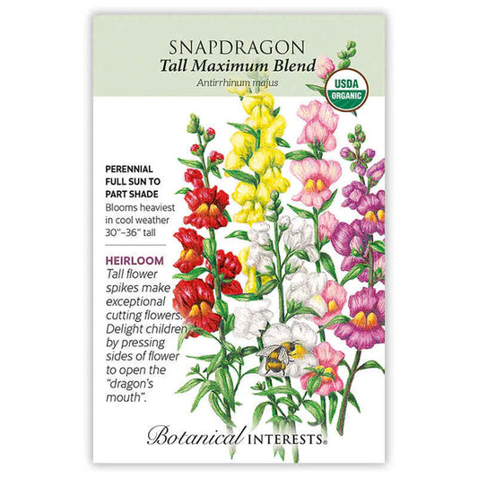 Snapdragon seeds, "Tall Maximum"