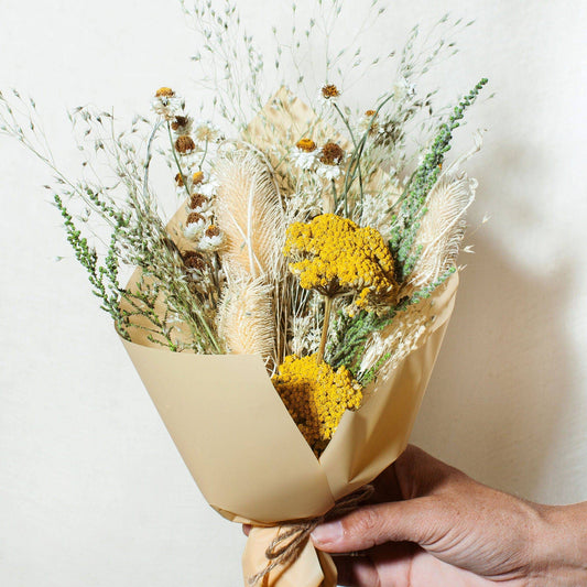 Yellow, White and Green Mini Bouquet