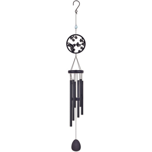 35" Hummingbird Silhouette Wind Chime Garden Decor - 94532