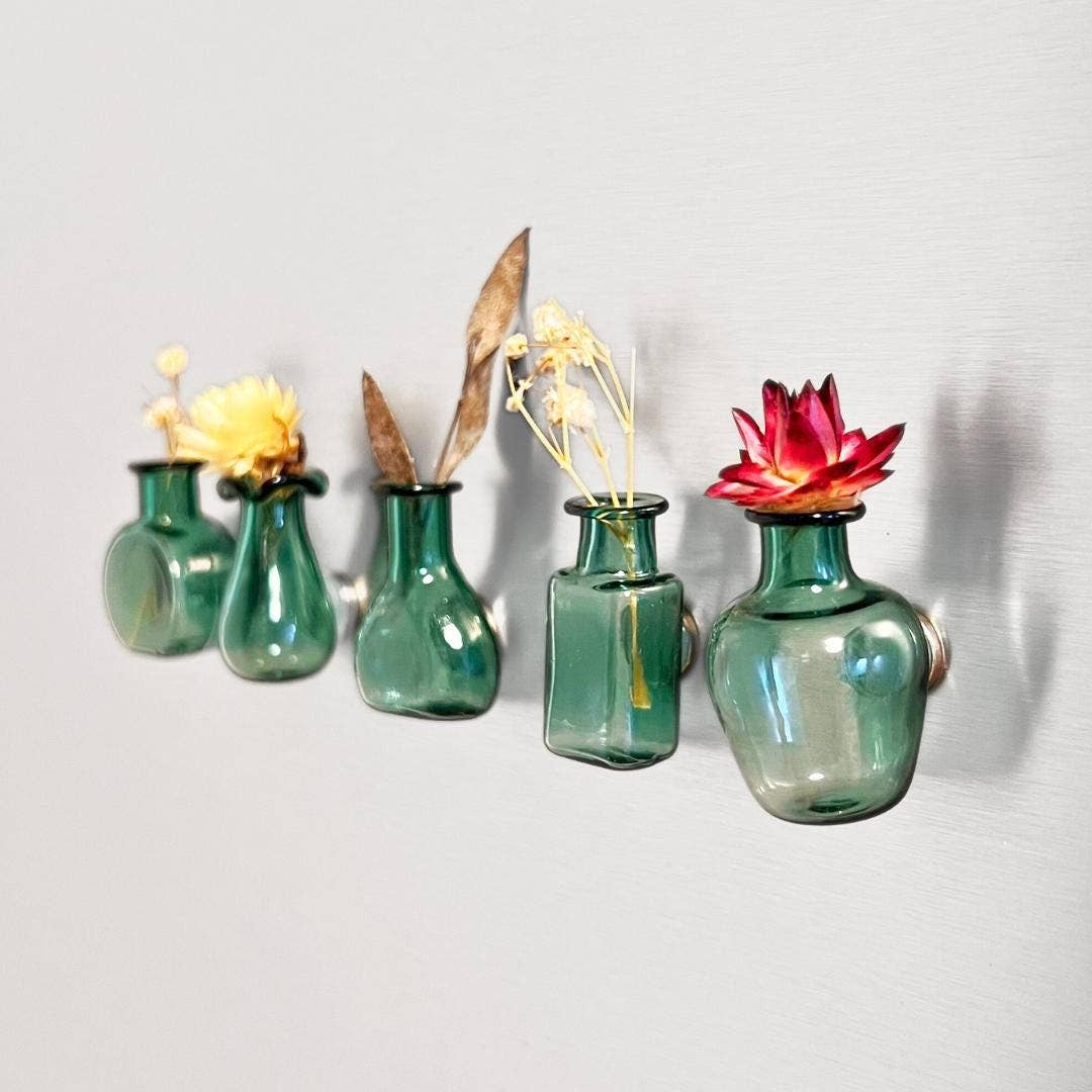 Mini Glass Vase Magnet, Home&Kitchen Decor, Pet Keepsake