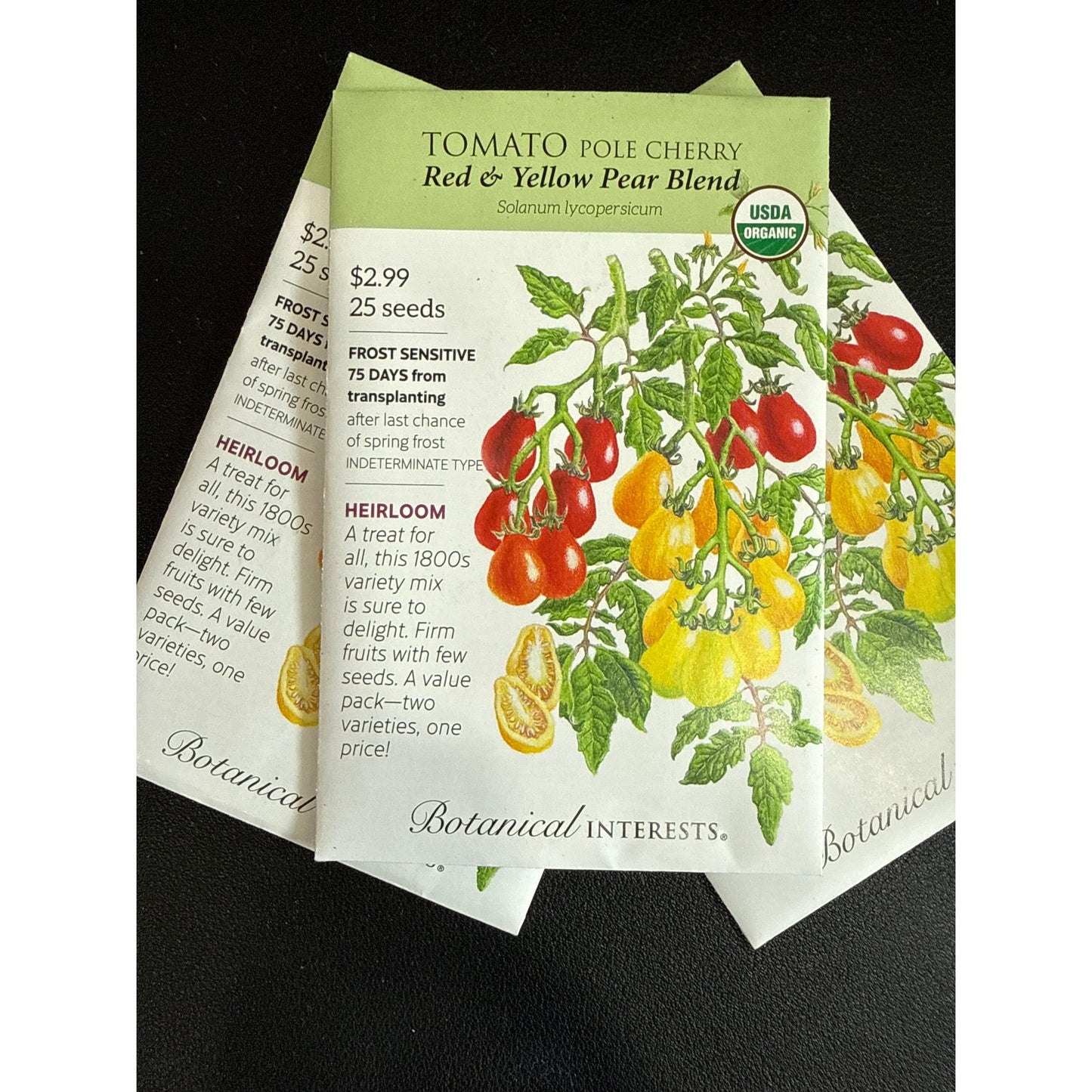 Tomato Cherry seeds, "Red/Yellow Pear"