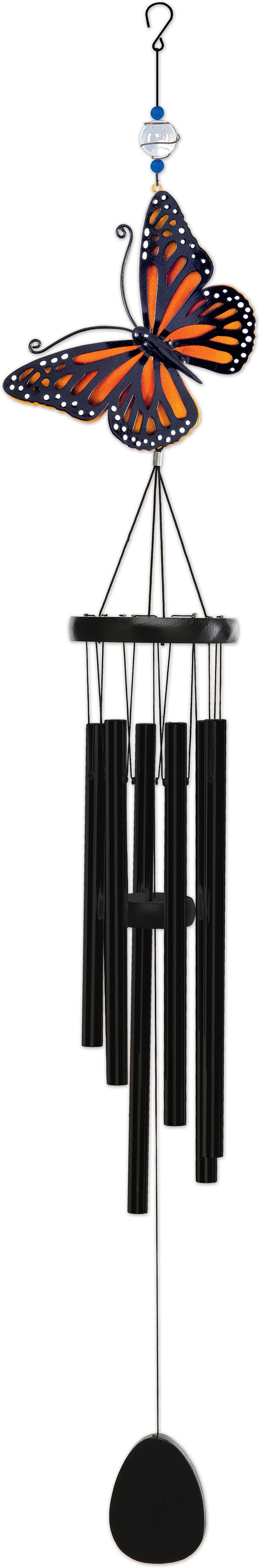 45" Orange Butterfly Wind Chime