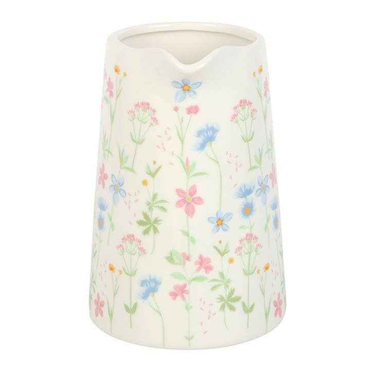 Spring Floral Print Ceramic Flower Jug