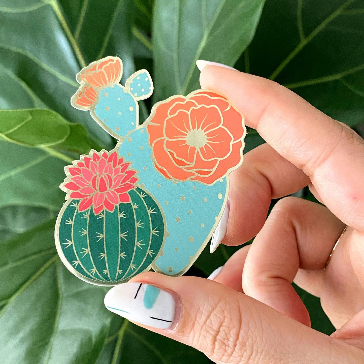 Blooming Cacti Sticker