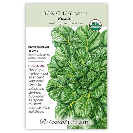Bok Choy seeds, "Tatsoi Rosette"