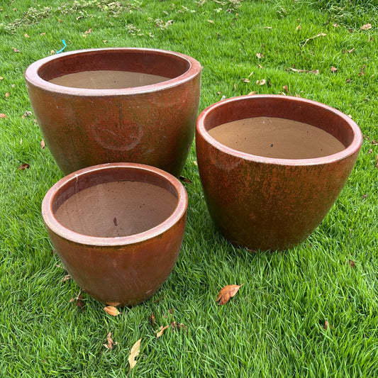 Rustic Red Ceramic Planter