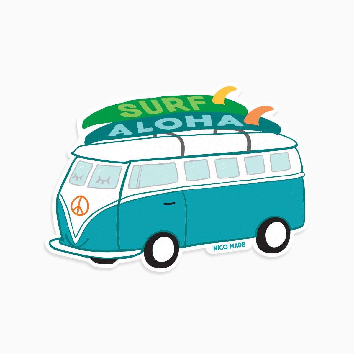 Surf Aloha Bus - Sticker