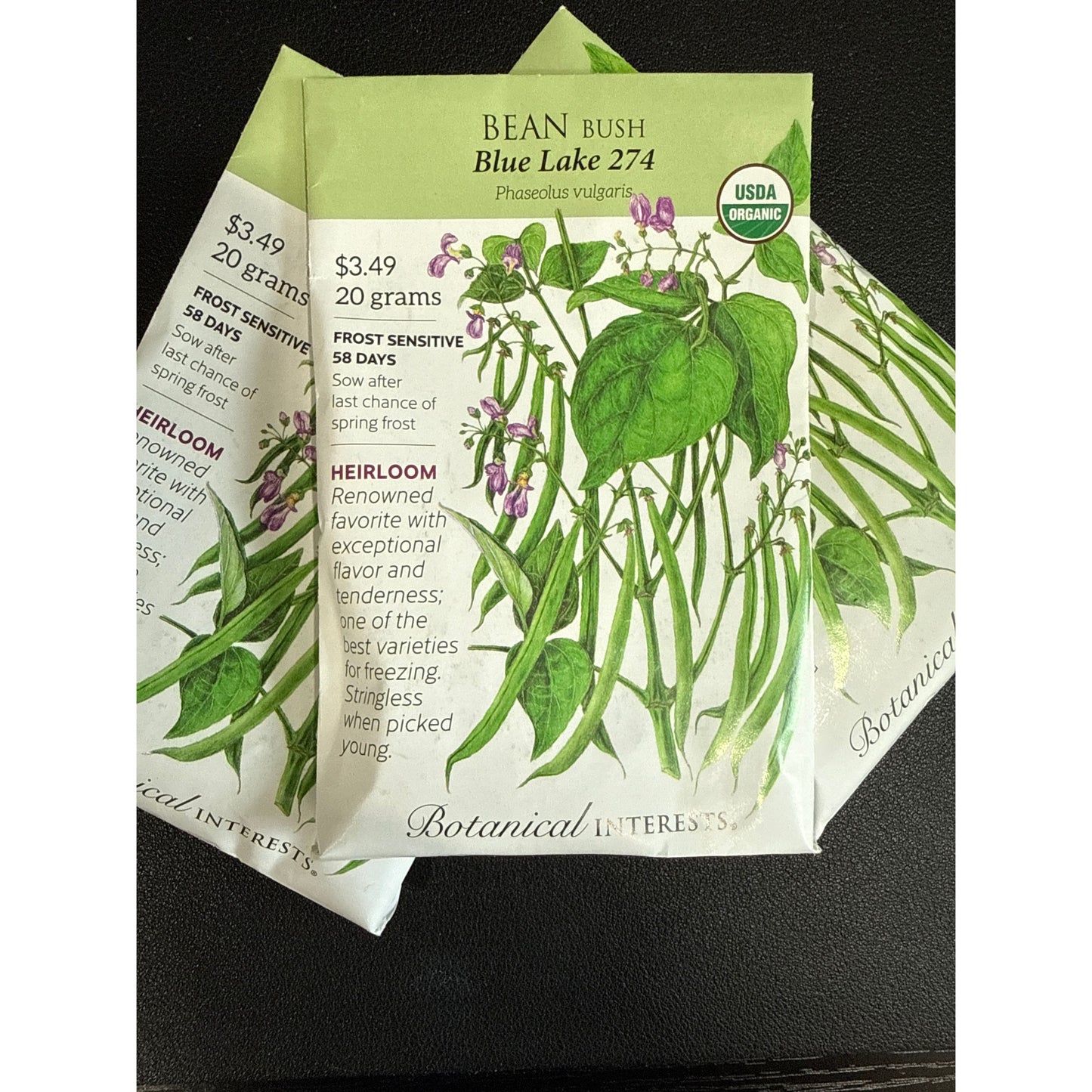 Bean Bush Green seeds, "Blue Lake274"