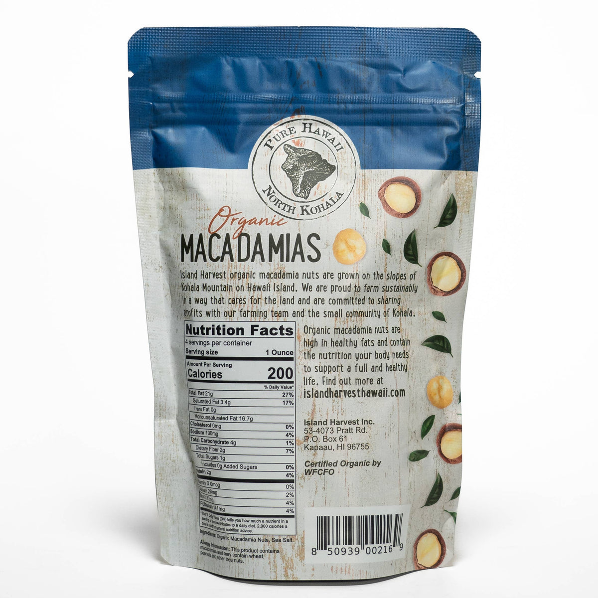 Organic Macadamias with Sea Salt (4oz)