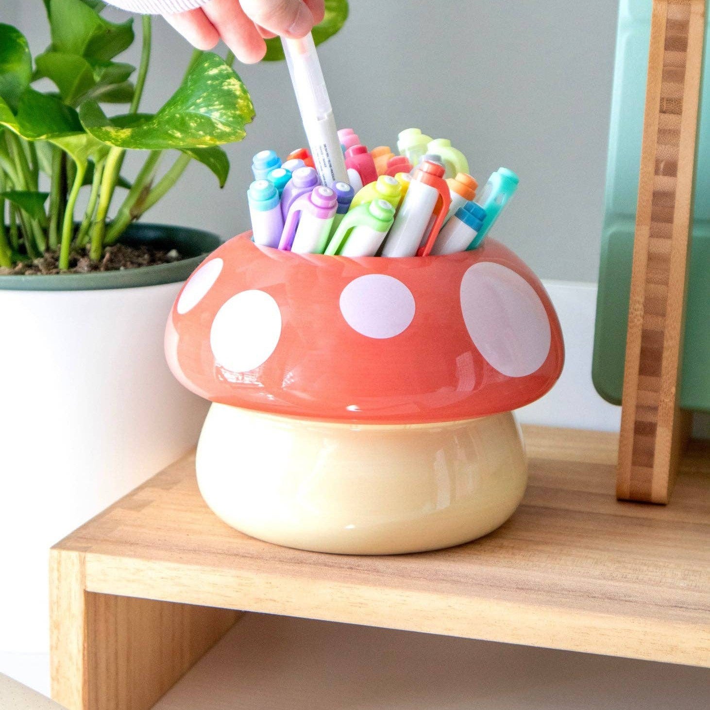 merry mushroom hanging planter Shopzoki Mushroom Planter