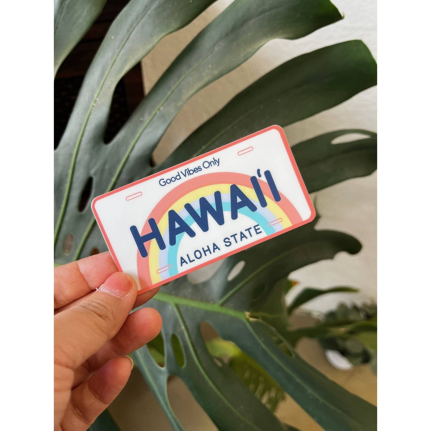 Hawaii New License Plate Sticker - Island Series
