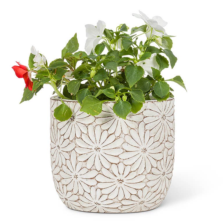 Daisy Round Planter-4.5" H
