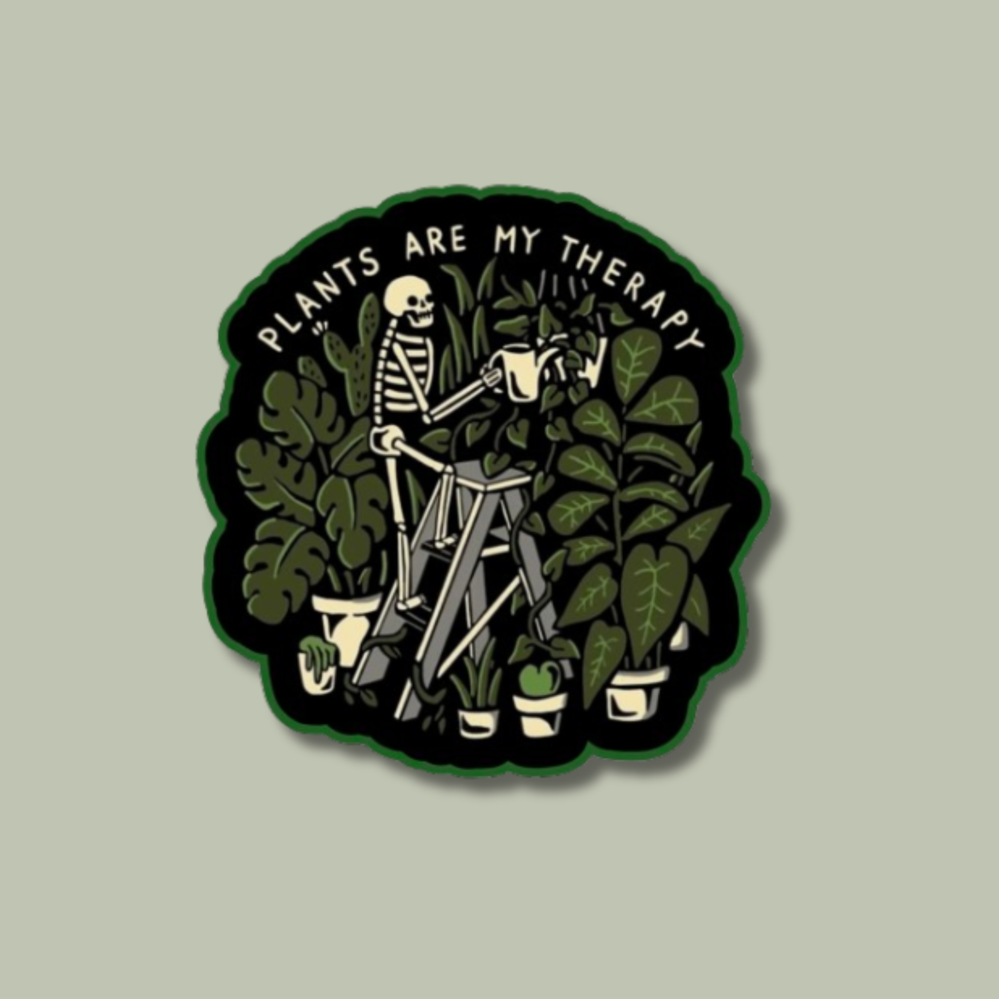 Plants Are My Therapy Sticker