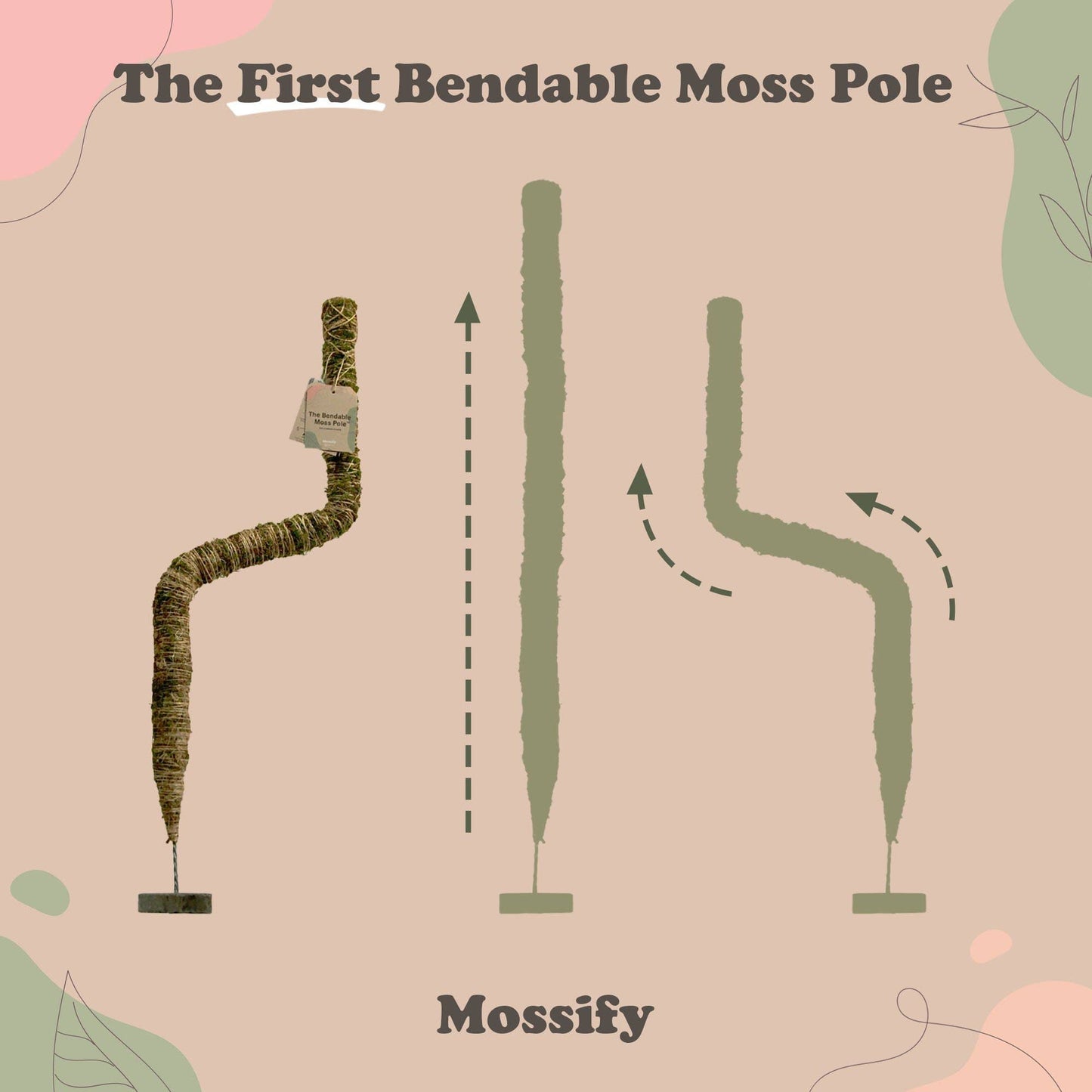 Bendable Moss Pole™ Best Seller Flexible Plant Support