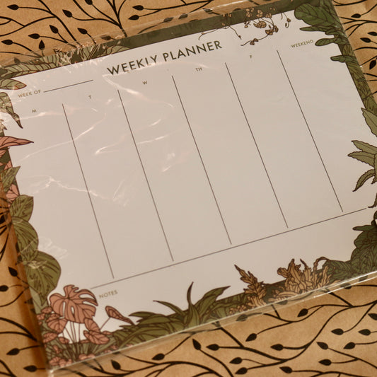 Pink Jungle Weekly Planner Pad