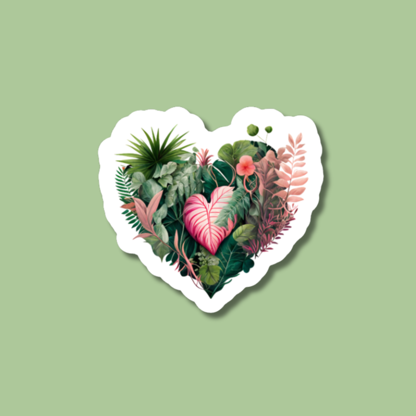 Love Plants Heart Sticker