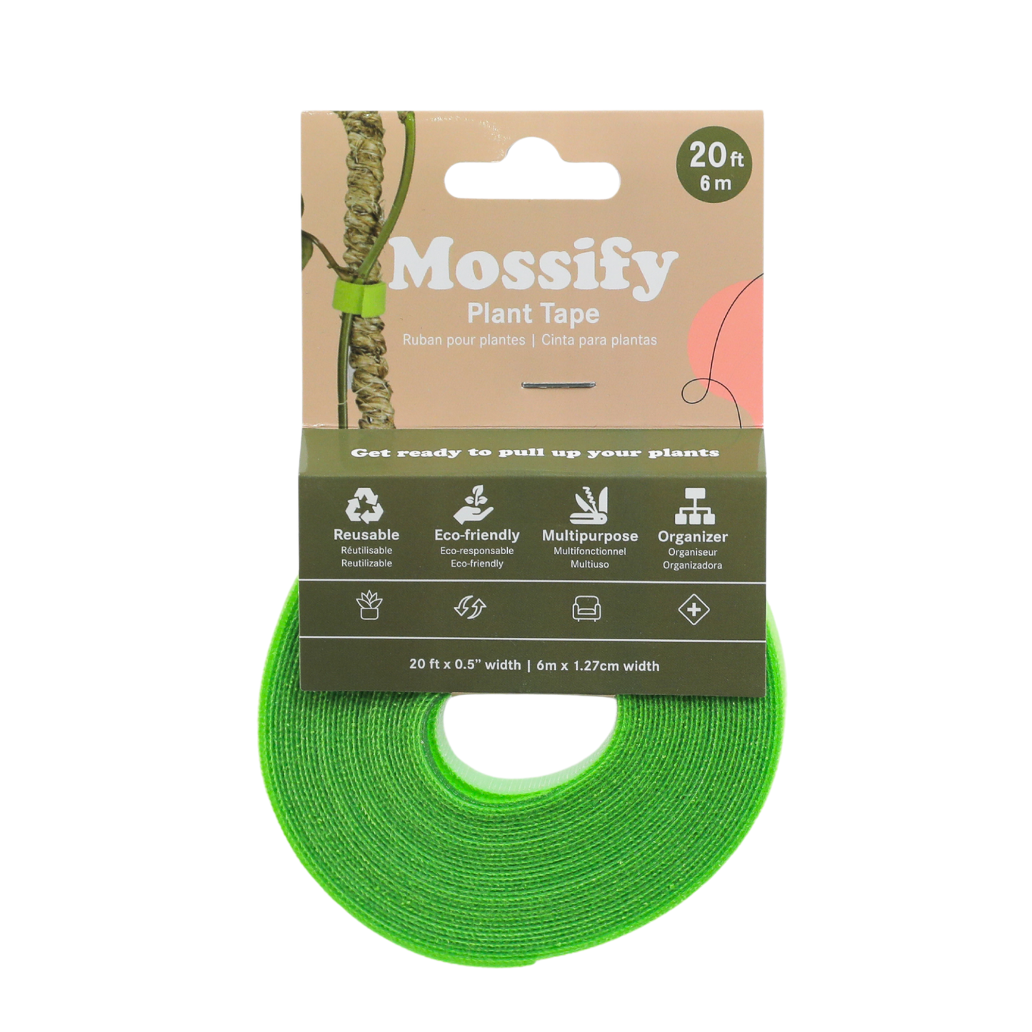 Reusable Plant Tape Pull Up & Support Indoor & Outdoor Plant