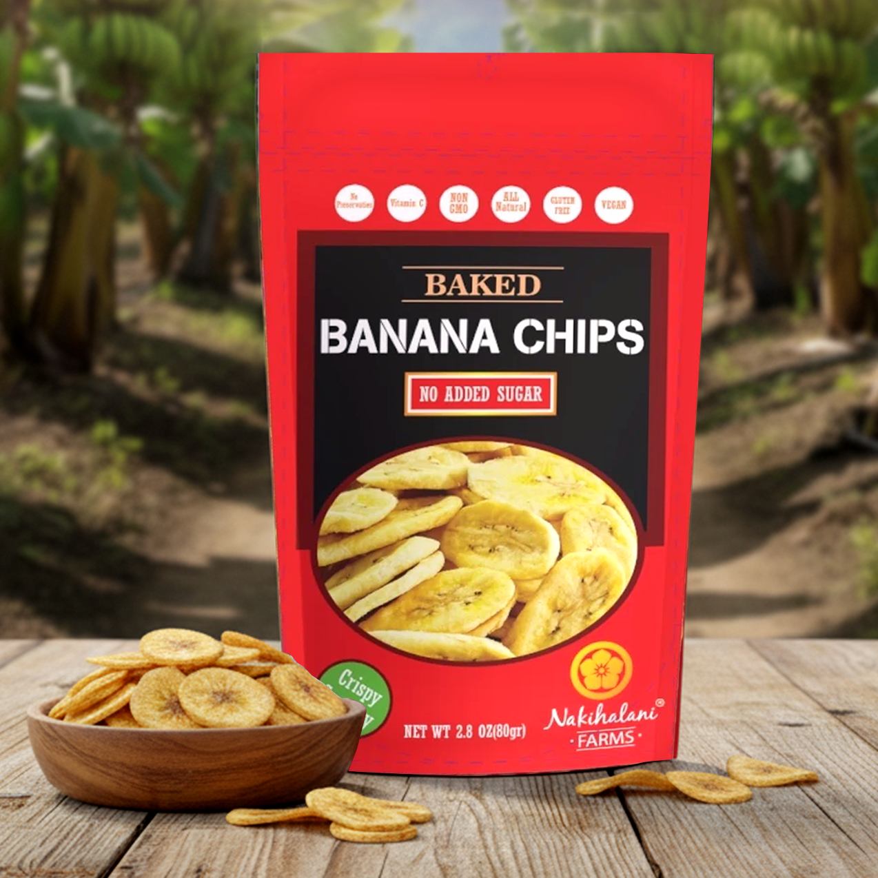 Baked Banana Chips 2.8oz