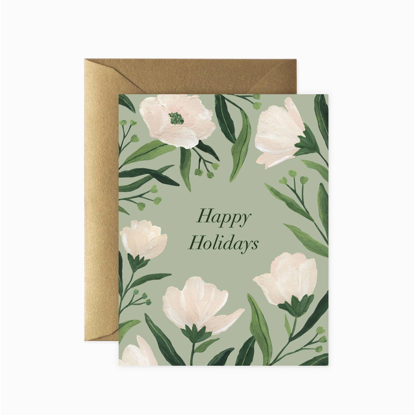 Holiday Floral Christmas Card