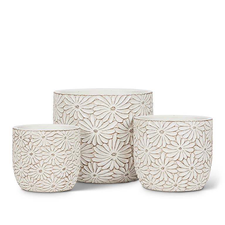 Daisy Round Planter-4.5" H