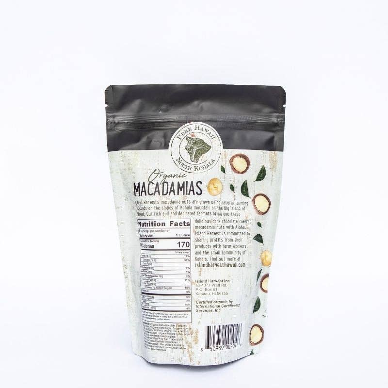 Organic Macadamias with Dark Chocolate