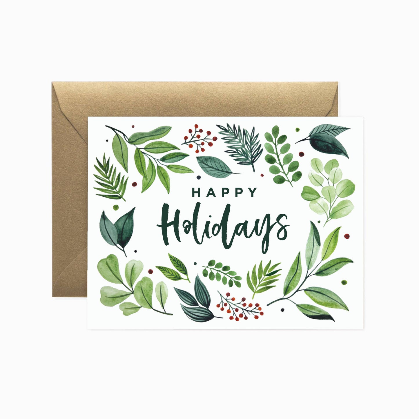 Happy Holidays Foliage Greeting Card